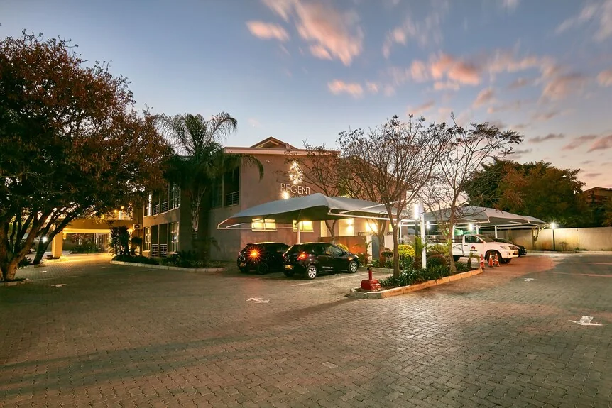 Entrance courtyard of Regent Select Hotel in Gaborone.