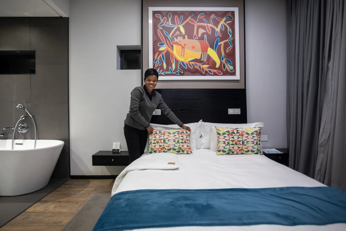 A view of room50two in Gaborone.